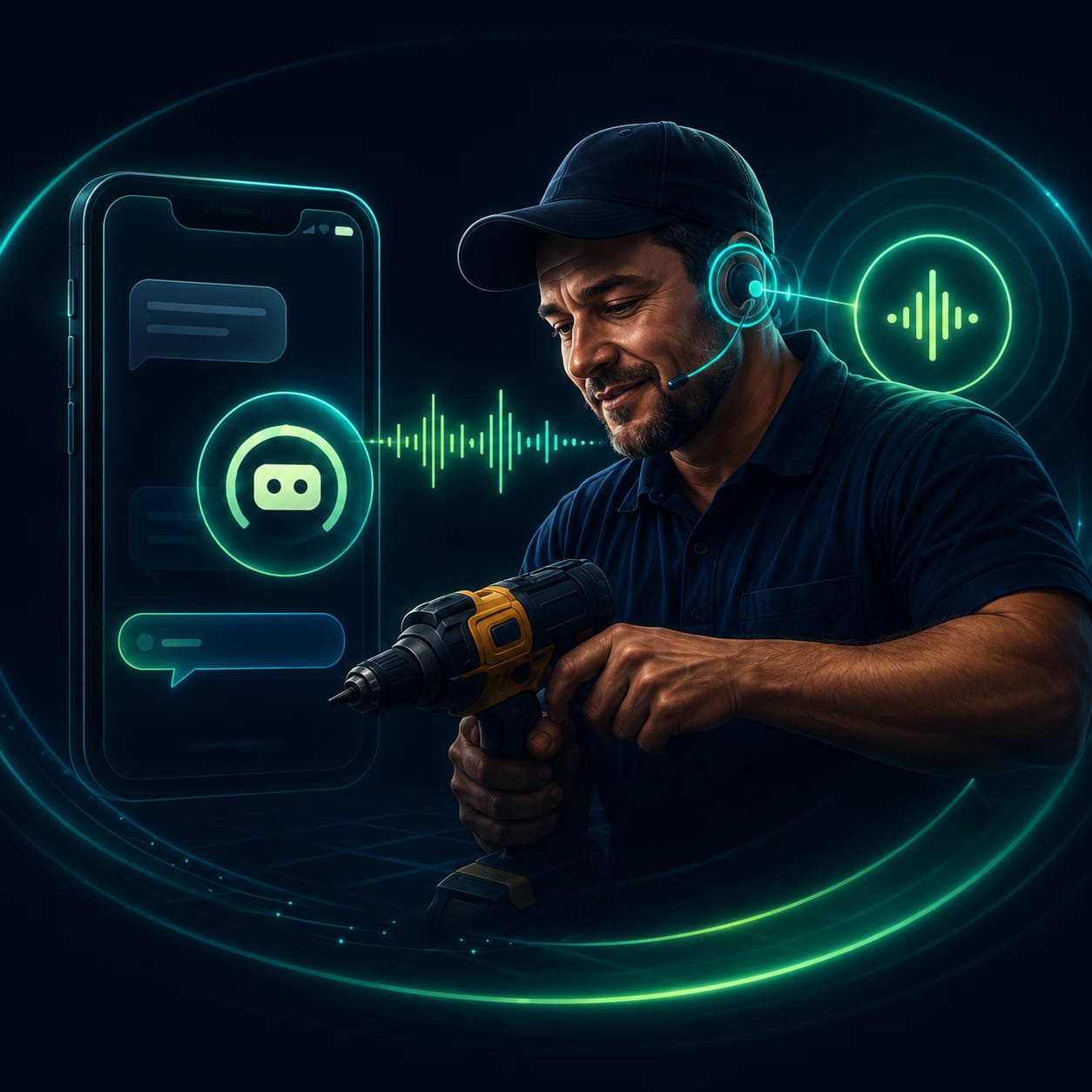 AI voice assistant answering a call